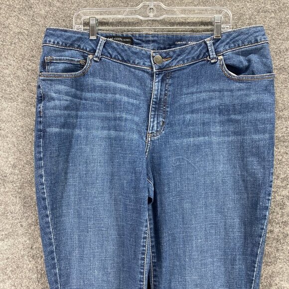 Lee Jeans Women XL Blue Medium Wash Bootcut Curvy Fit High Rise Casual Denim - Picture 3 of 10
